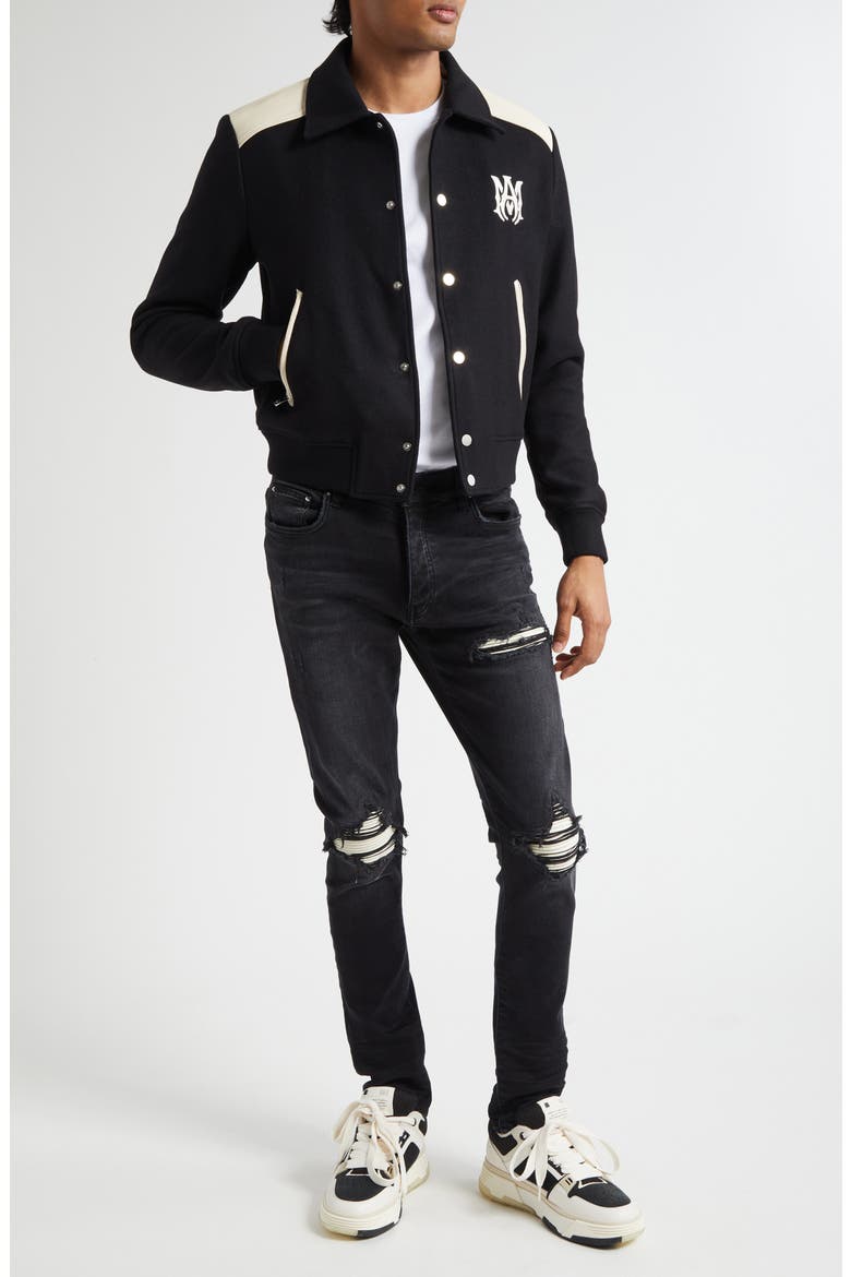 MA Mixed Media Band Jacket, Alternate, color, BLACK