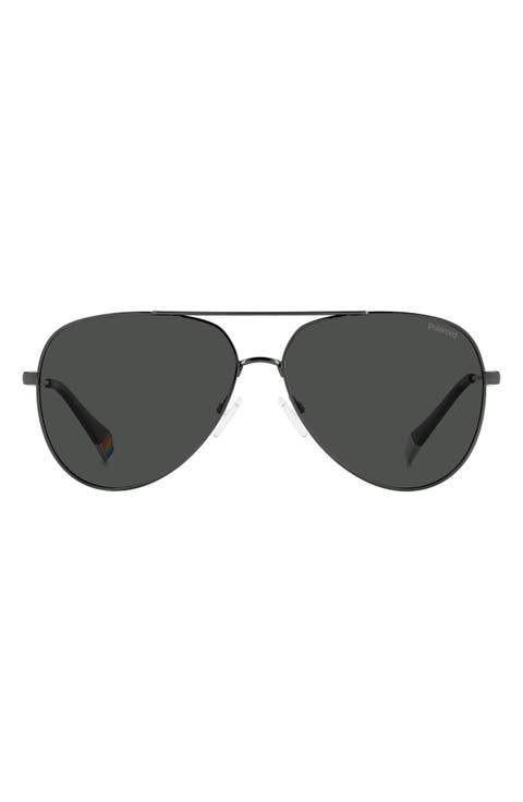 60mm Polarized Aviator Sunglasses
