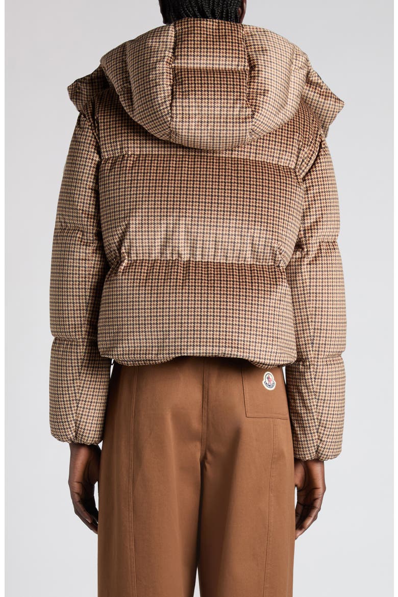 Quierzy Houndstooth Print Down Jacket, Alternate, color, BROWN CHECK