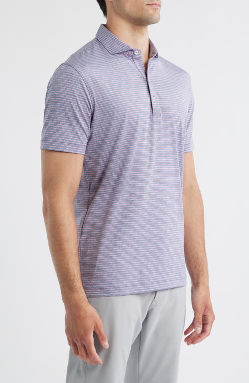 Johnnie-o Michael Stripe Performance Golf Polo In Blue