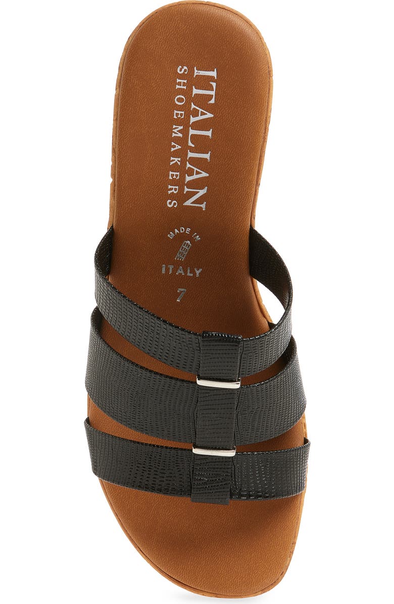 ITALIAN SHOEMAKERS Yuna Wedge Sandal, Alternate, color, Black