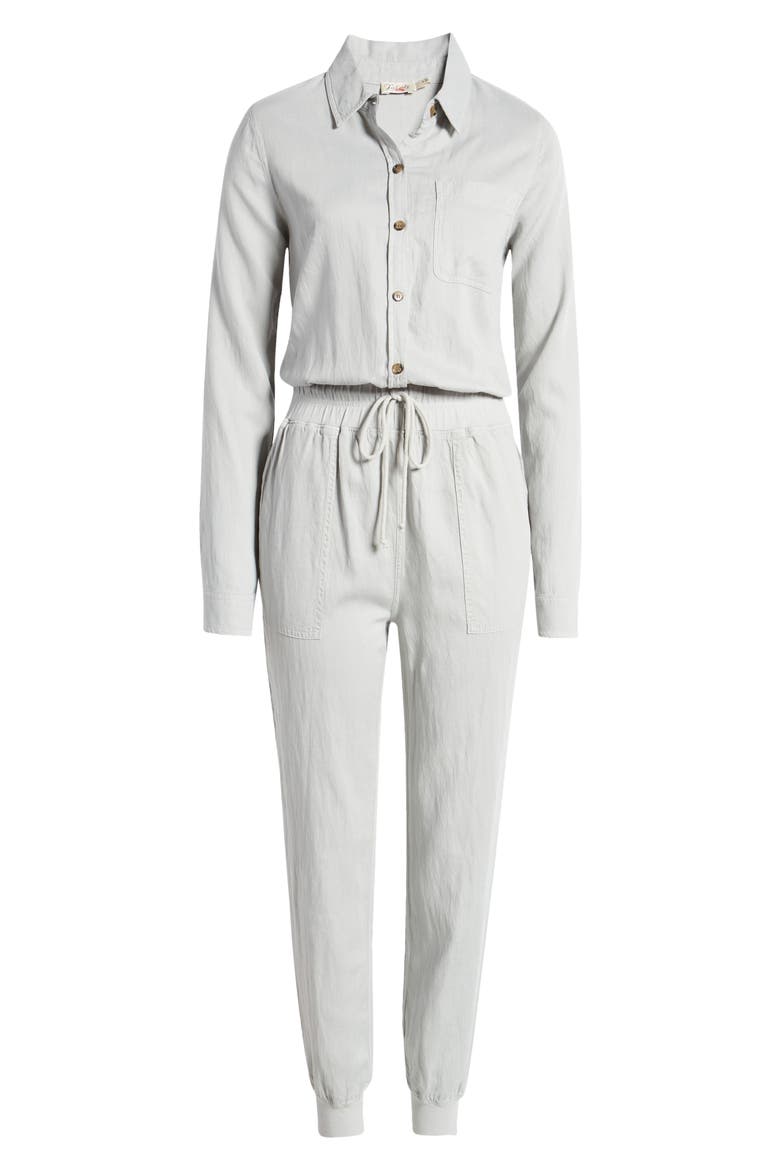 Arlie Day Long Sleeve Jumpsuit, Alternate, color, STONE