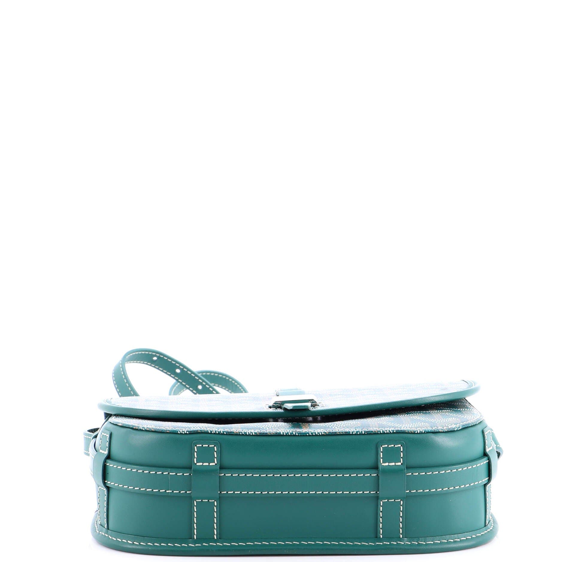 Pre-Owned Goyard Belvedere II Messenger Bag Coated Canvas PM, Alternate, color, Green