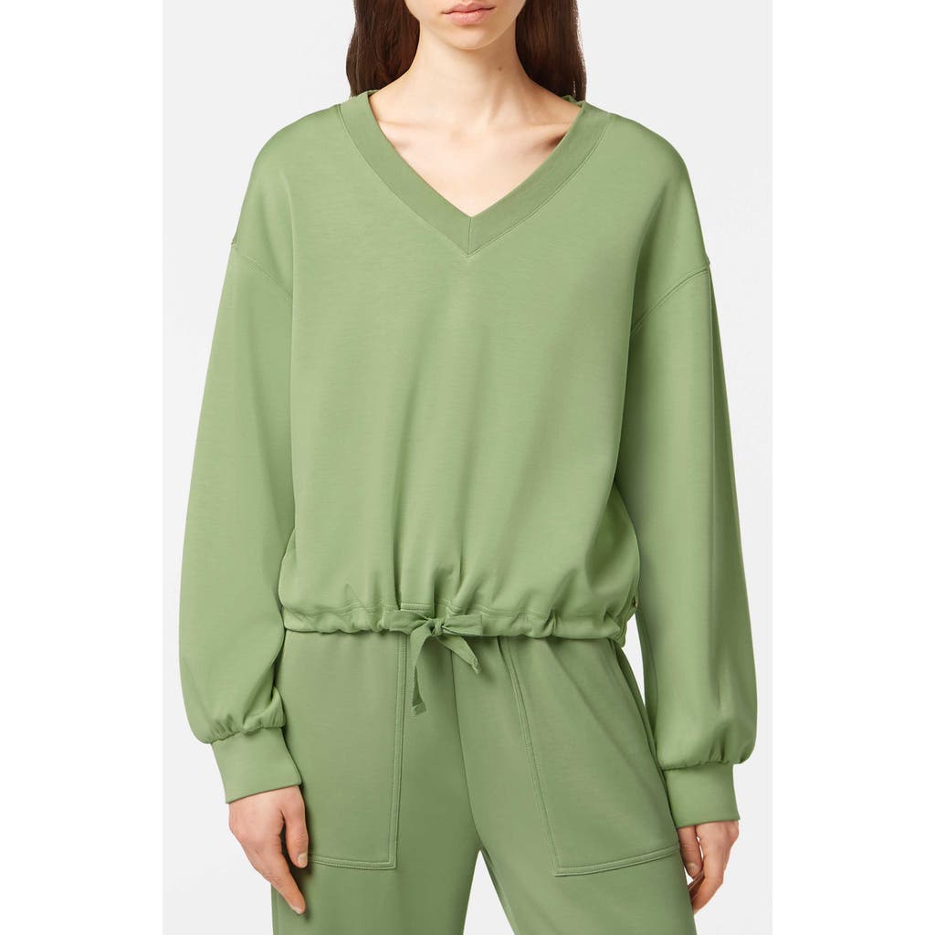 Scotch & Soda V-neck Modal Sweatshirt In Pistachio
