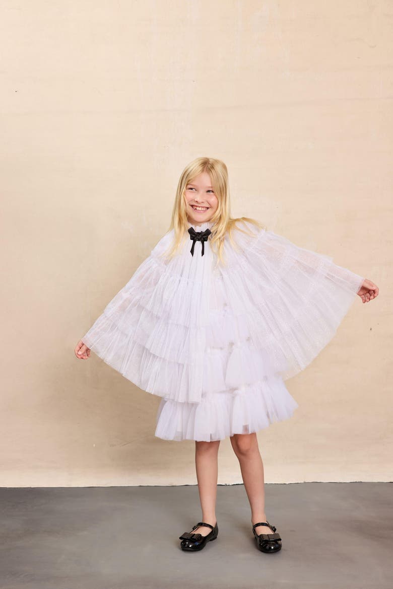 Ghost Cape for Girls, Alternate, color, White