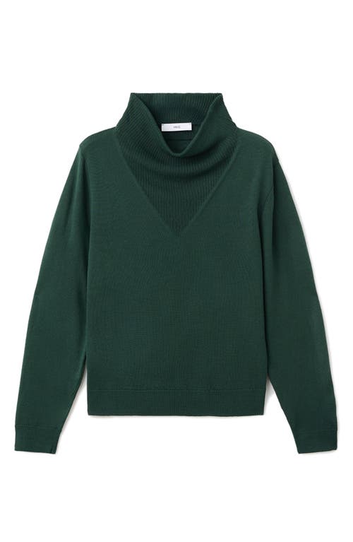 Mango Turtleneck Sweater In Green