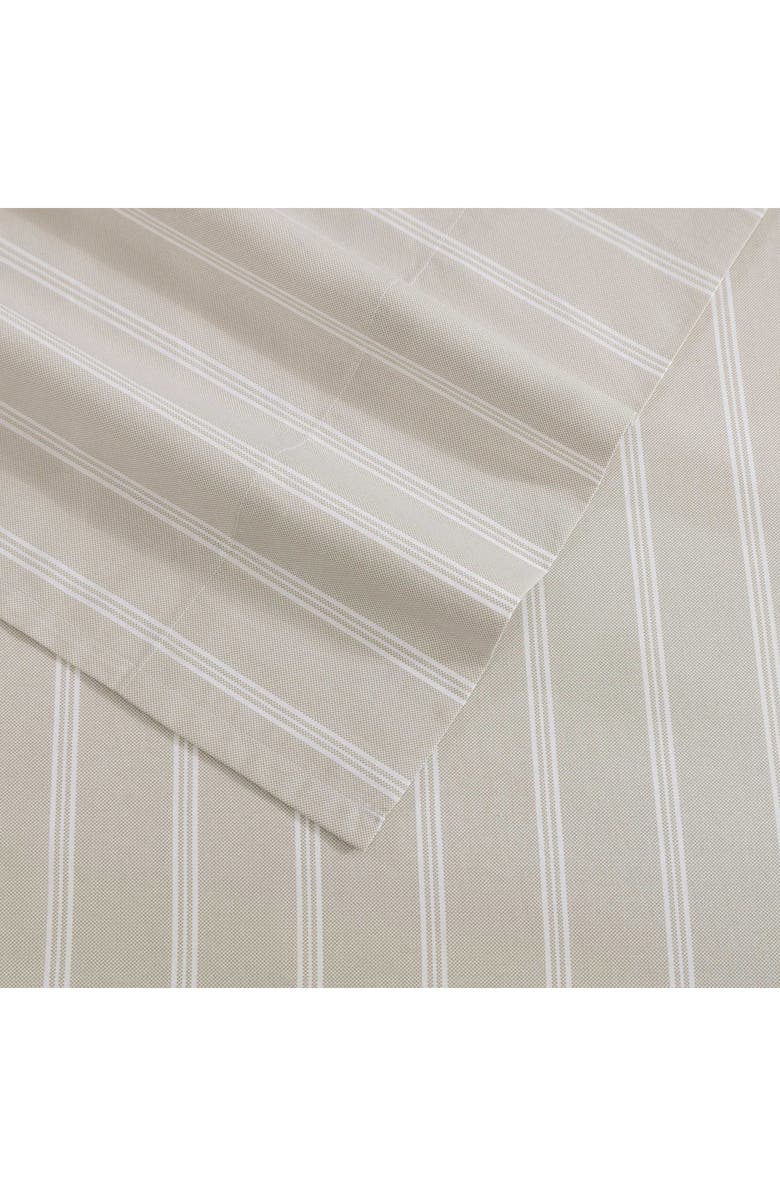 Tommy Hilfiger Effortless Stripe Cotton Percale Sheet Set, Alternate, color, Light Beige