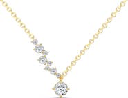 Everlee Starlight Asymmetrical Round Lab Diamond Necklace in 14K