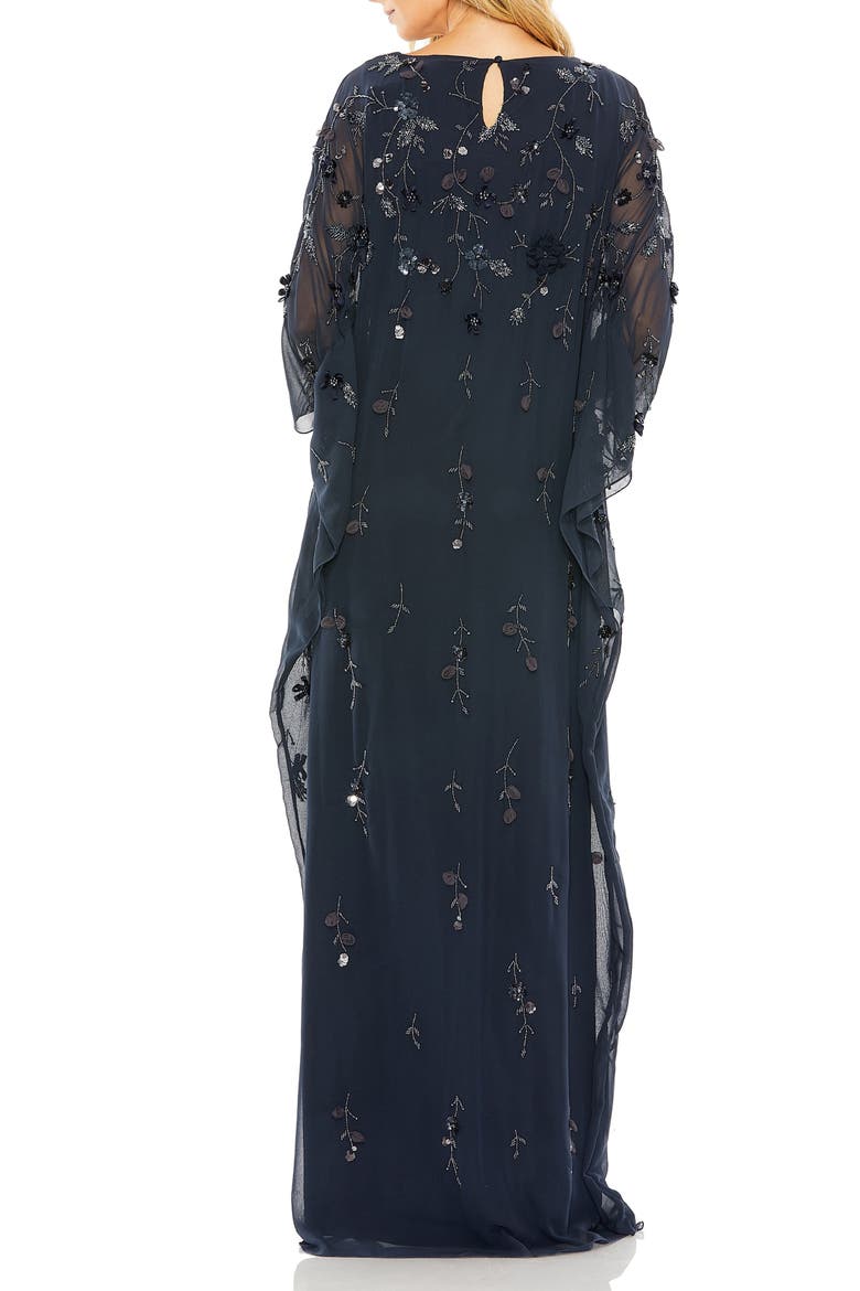Embellished Mesh High Neck Trapeze Dress, Alternate, color, Midnight