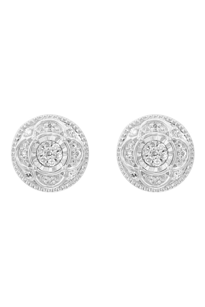 Diamond Earrings, Main, color, SILVER/ DIAMOND