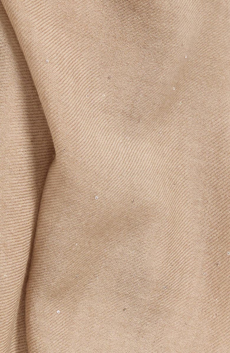 Lafayette 148 New York Dip Dye Sequin Wool Blend Fringe Scarf, Alternate, color, 