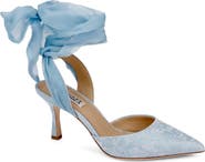 Badgley Mischka Bridal Blaze II Ankle Tie Pointed Toe Pump