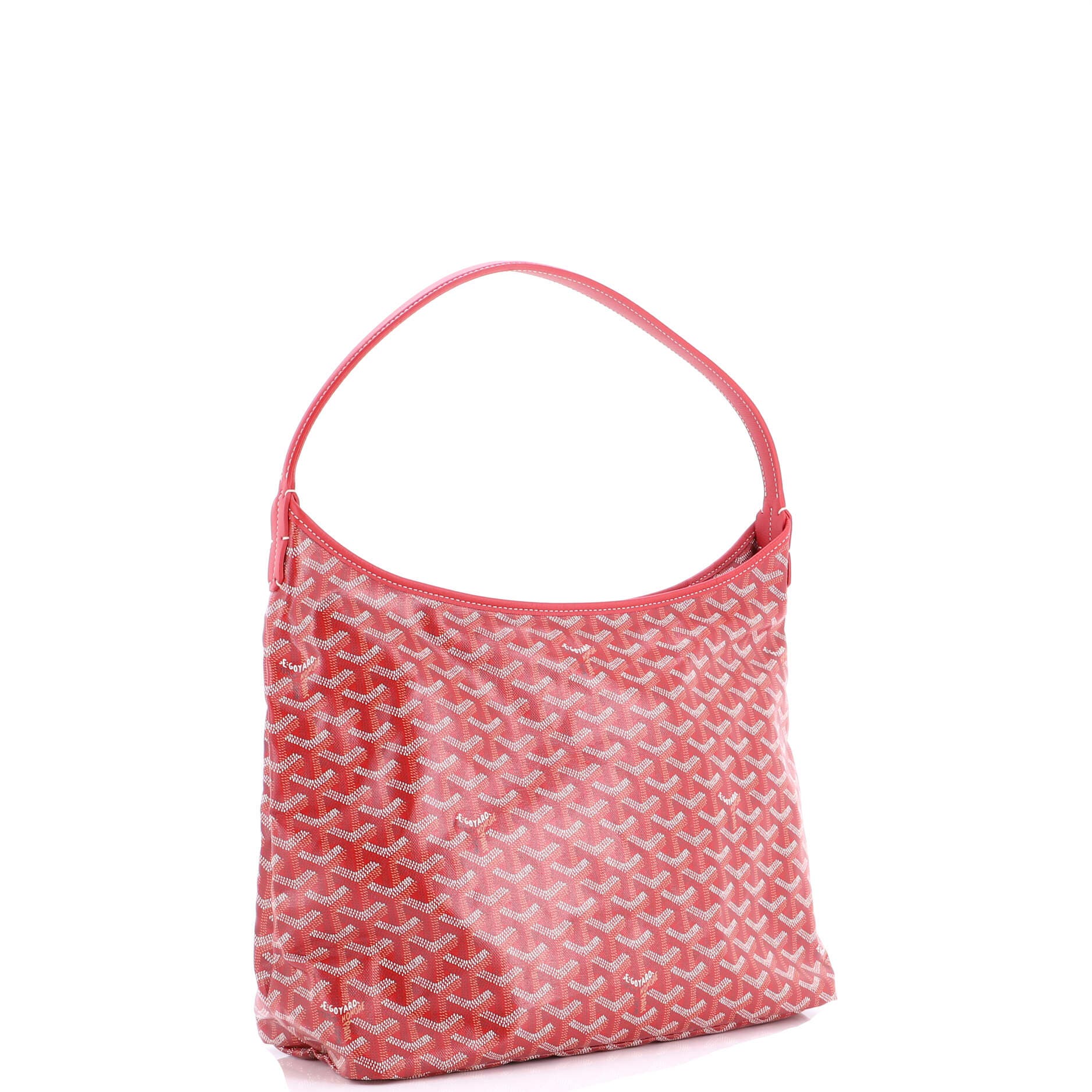 Pre-Owned Goyard Boheme Hobo Coated Canvas, Alternate, color, Red