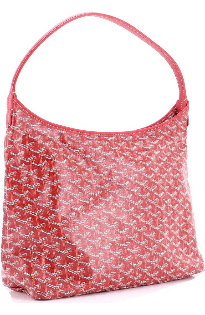 Pre-Owned Goyard Boheme Hobo Coated Canvas, Alternate, color, Red