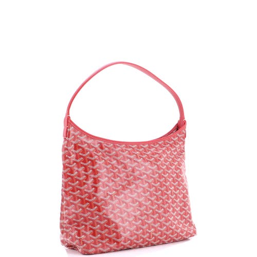 Pre-owned Goyard  Goyard Boheme Hobo Coated Canvas In Red