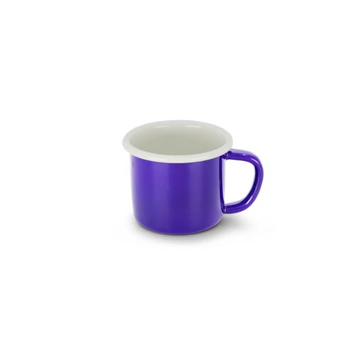 Elifle Two Tone Enamel Mug In Blue