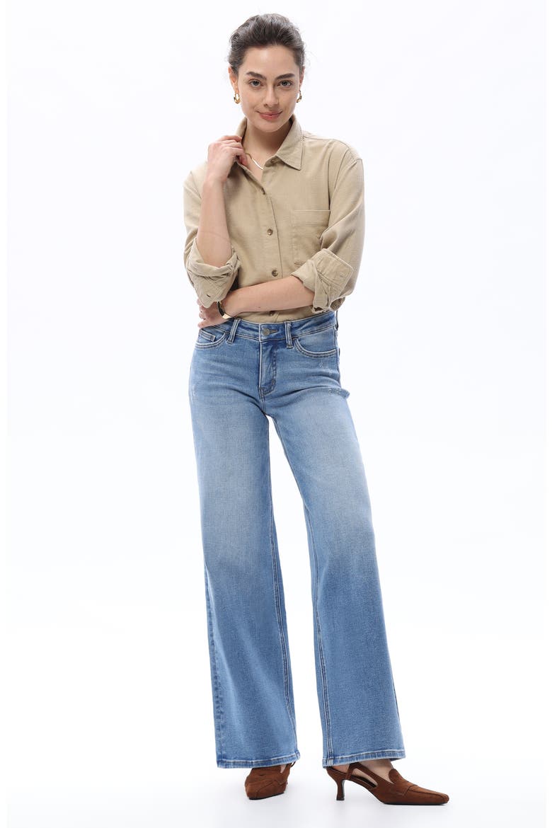 Mid Rise Wide Leg Jeans, Alternate, color, MEDIUM BLUE