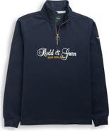 Rodd & Gunn Jubilee Embroidered Logo Cotton French Terry Quarter Zip Pullover