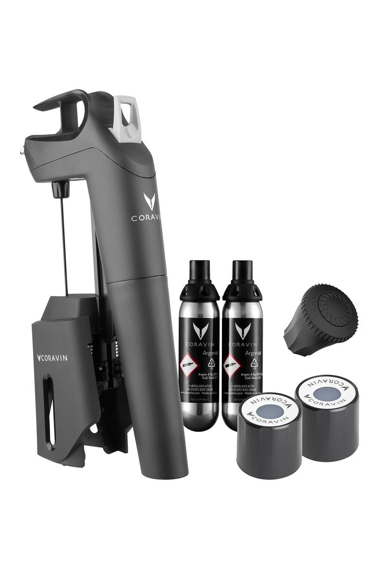 Timeless Three+ Wine Preservation System, Main, color, BLACK