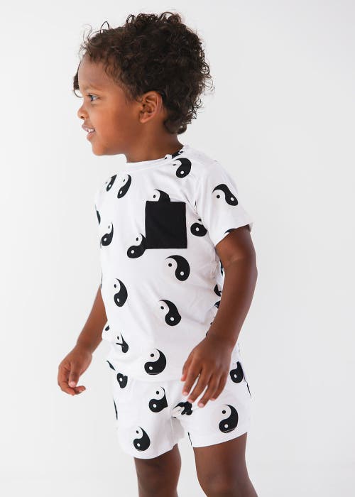 Charlie Lou Baby ® Yin & Yang T-shirt And Shorts Set In White