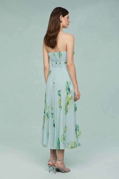 Amur Cathy Floral Plisse Midi Dress