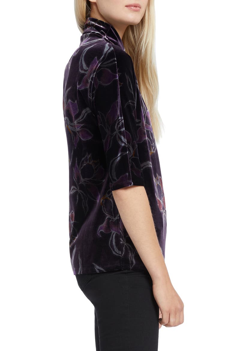 Soft Petal Stretch Velvet Top, Alternate, color, MULTI