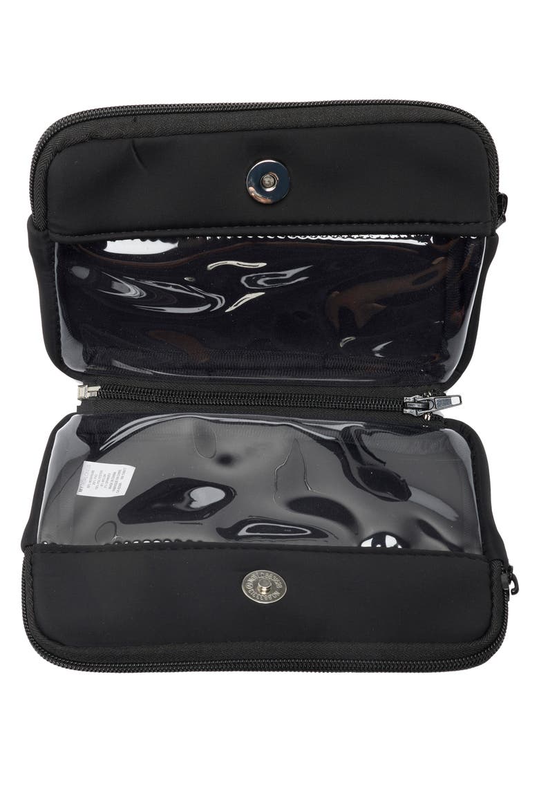 Double Zip Easy View Zip Pouch, Alternate, color, BLACK