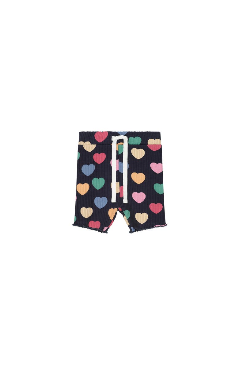 Huxbaby Multi Hearts Rib Bike Short, Main, color, Navy Multi