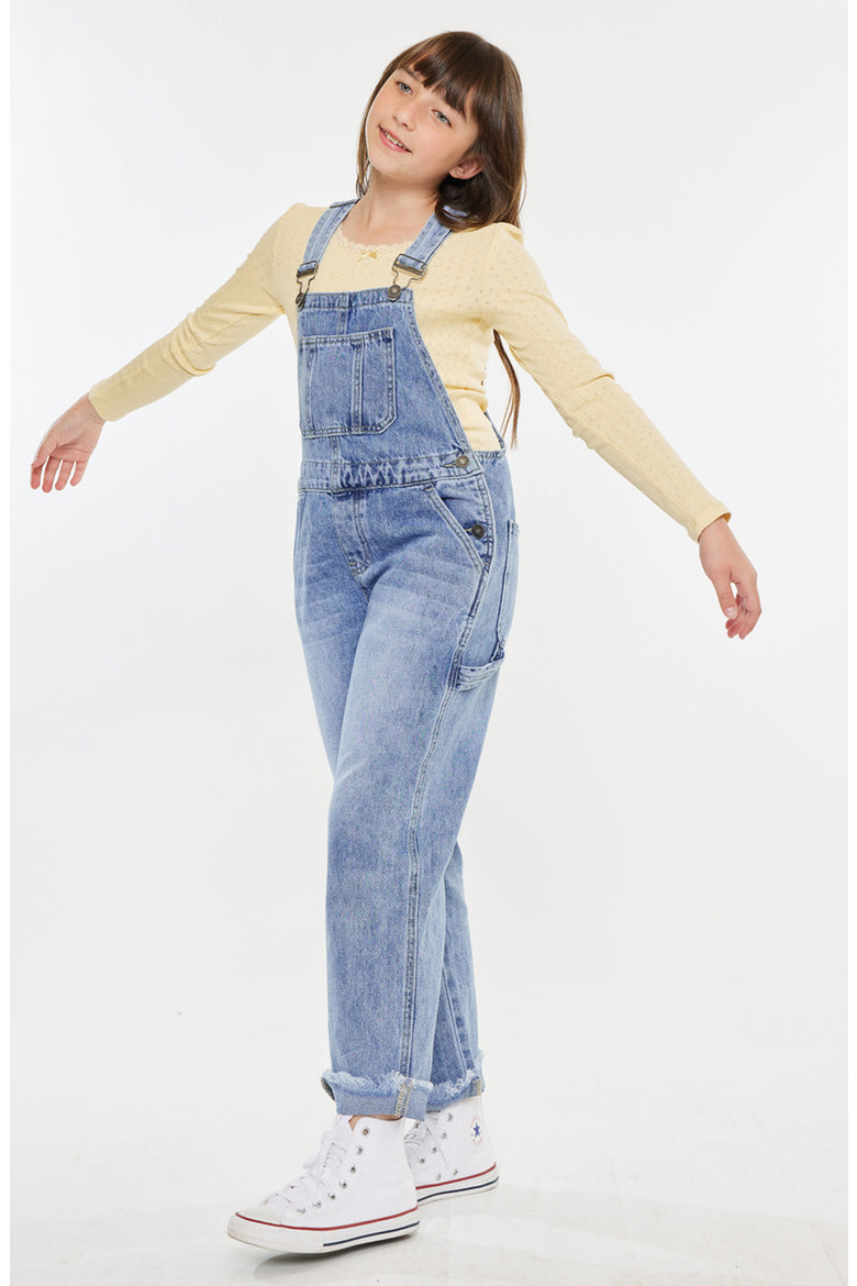 Cordelia Relaxed Overalls, Alternate, color, Medium Wash