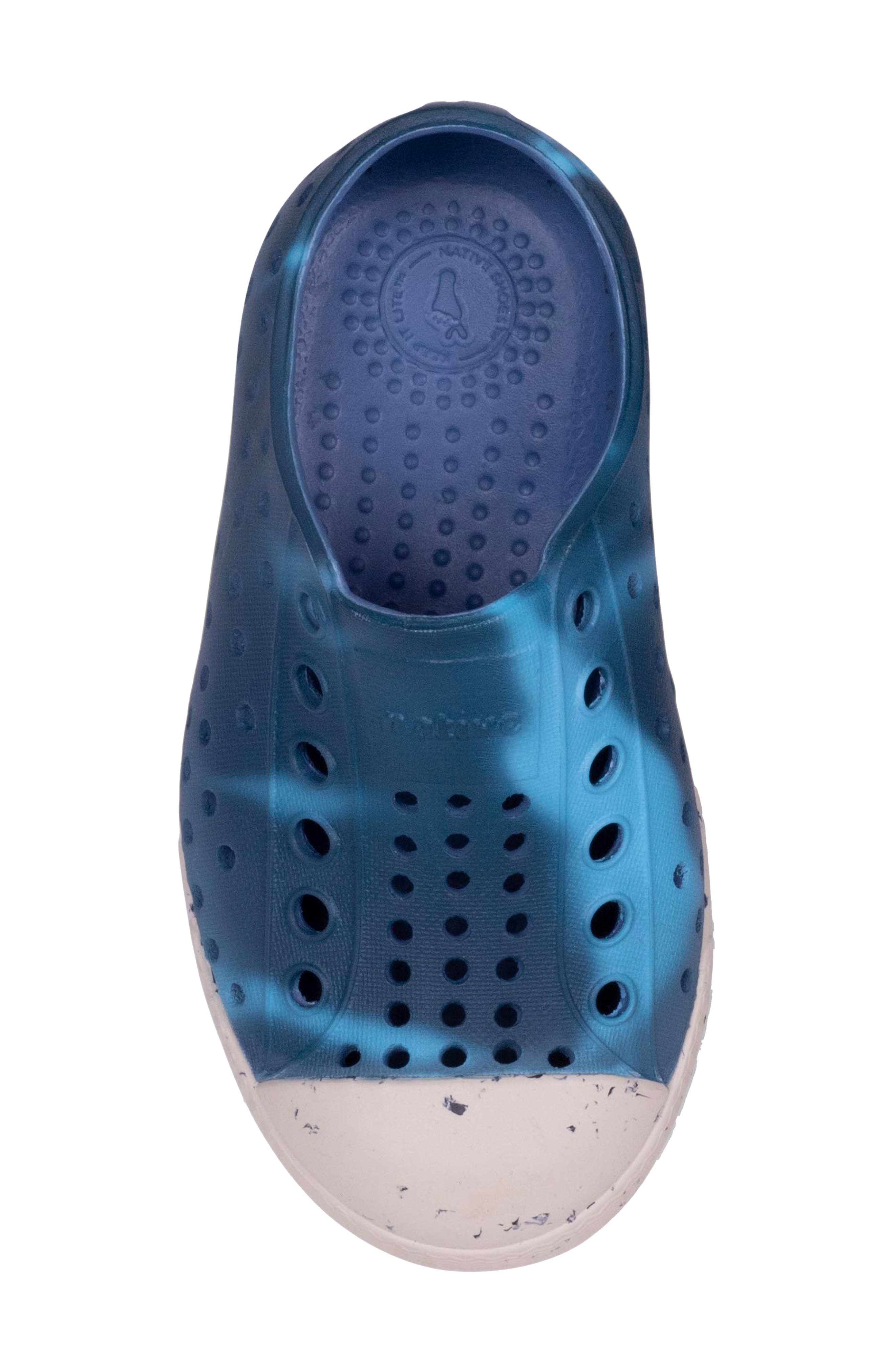 Native Shoes Kids' Jefferson Bloom Water Friendly Perforated Slip-On, Alternate, color, Dawn Blue/ Bone/ Shoreline