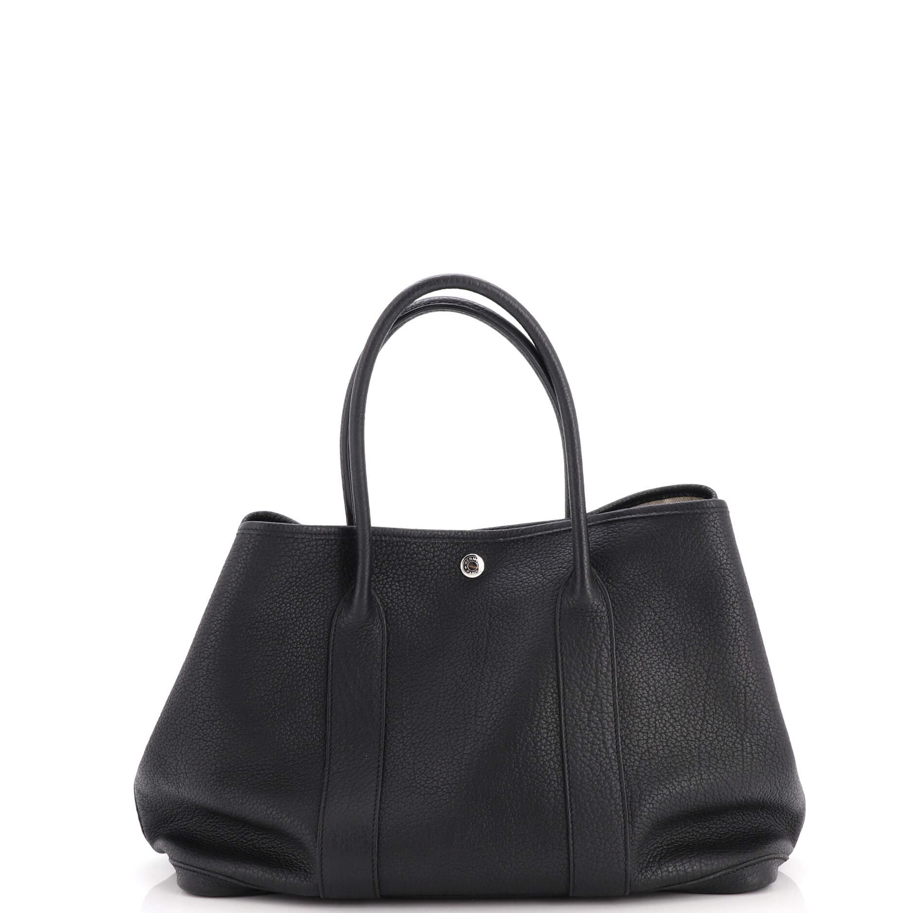 Garden Party Tote Leather 36, Alternate, color, Black