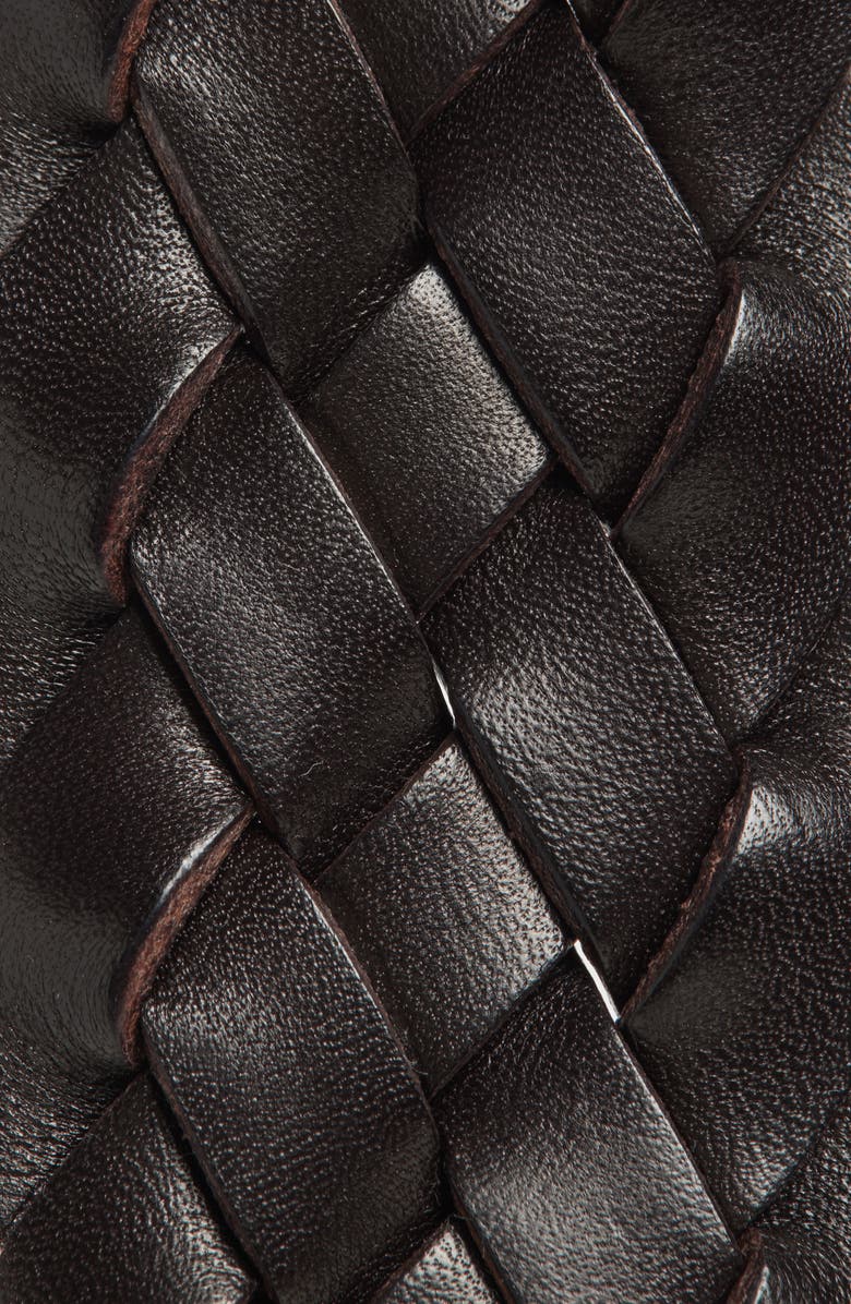 Nili Lotan Nili Braided Leather Belt, Alternate, color, Dark Brown