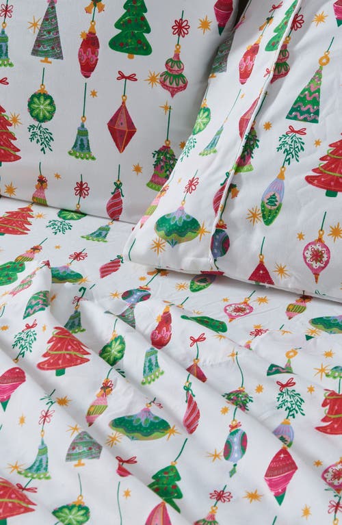Woven & Weft Holiday 3-piece Microfiber Bed Sheet Set In Multi