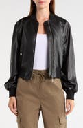 BOSS Faux Leather Bomber Jacket