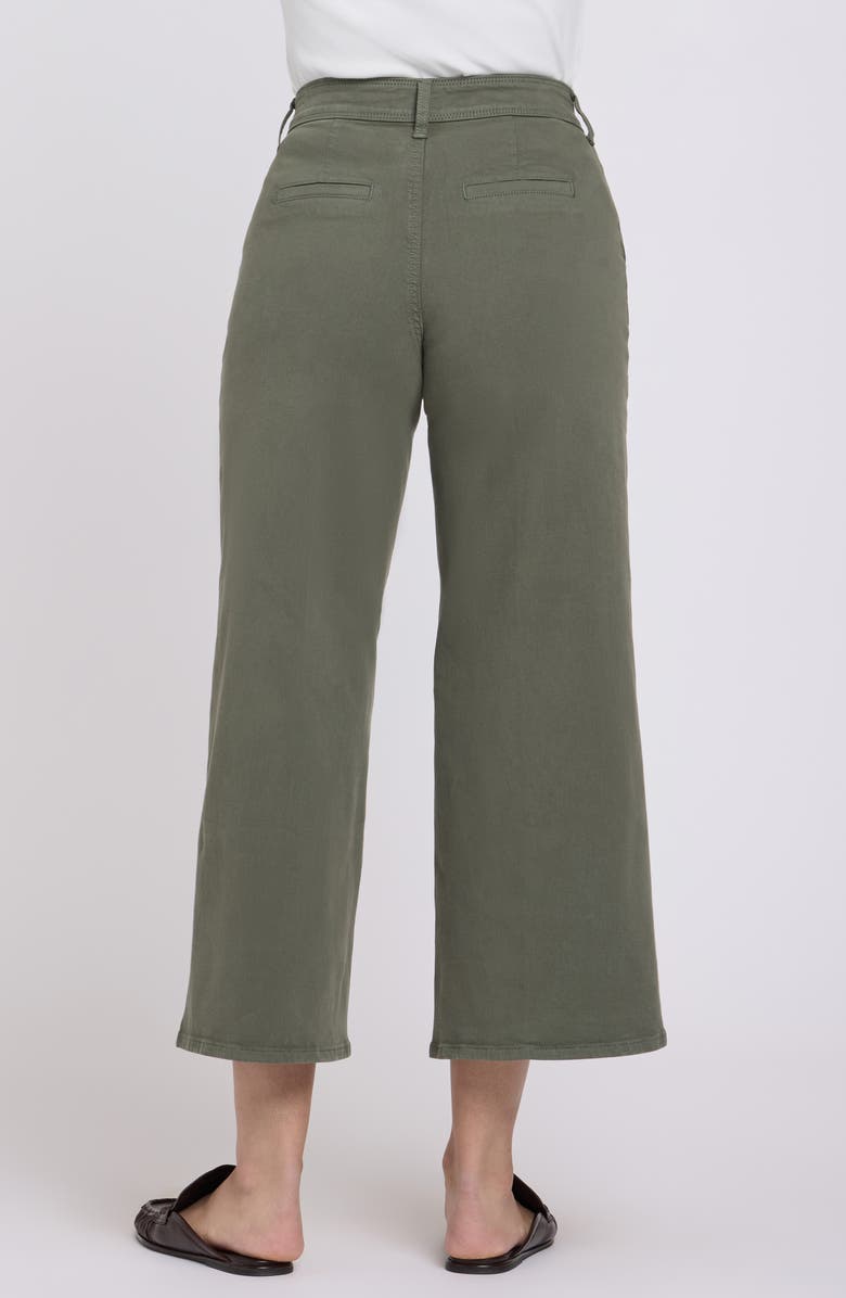 NYDJ Mona High Waist Ankle Wide Leg Trouser Jeans, Alternate, color, Desert Green