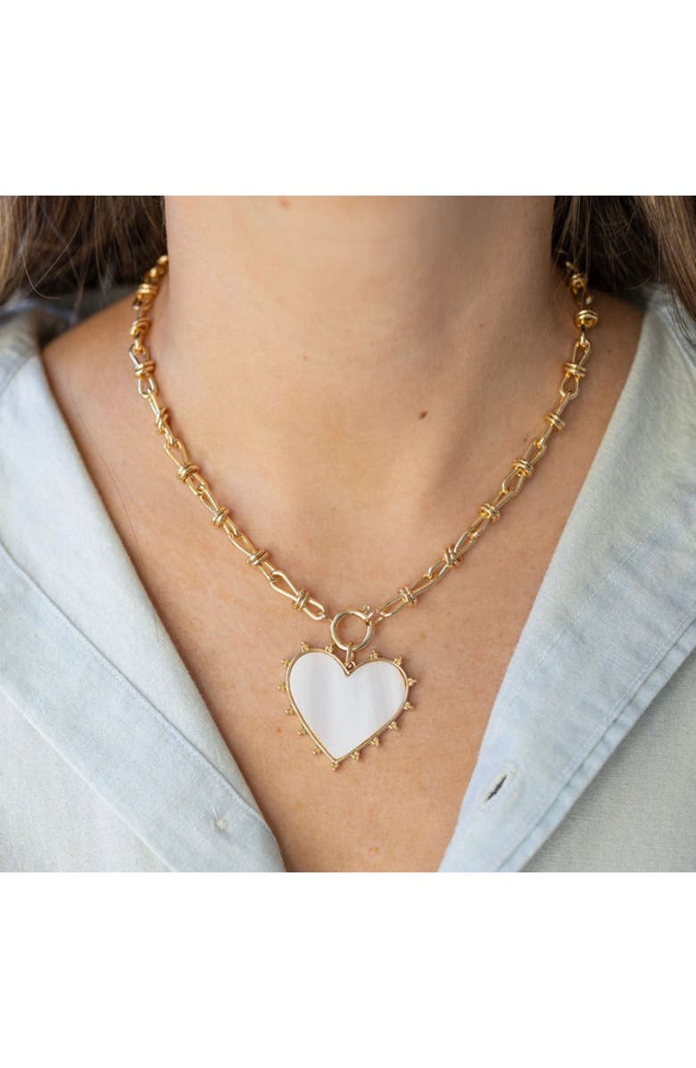 Erin McDermott Jewelry Kindness and Love Heart Necklace, Alternate, color, Gold