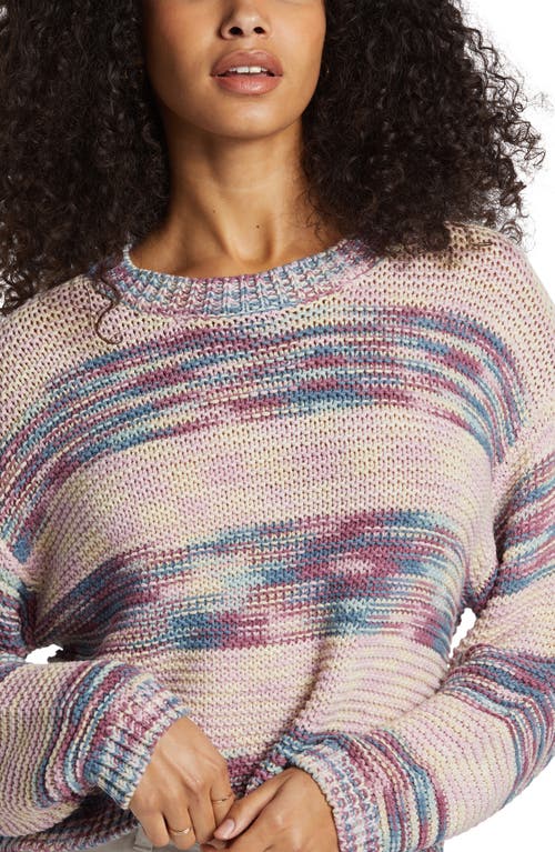 Billabong Fade Out Space Dye Stripe Sweater In Blue Shadow