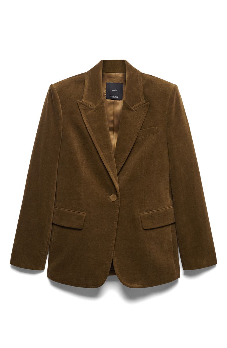 MANGO Velour Blazer, Alternate, color, 