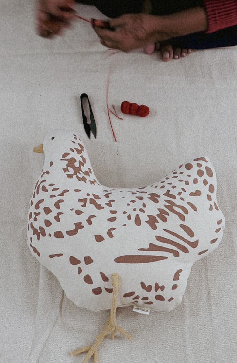 Lorena Canals Chicken Cushion, Alternate, color, Natural Chestnut