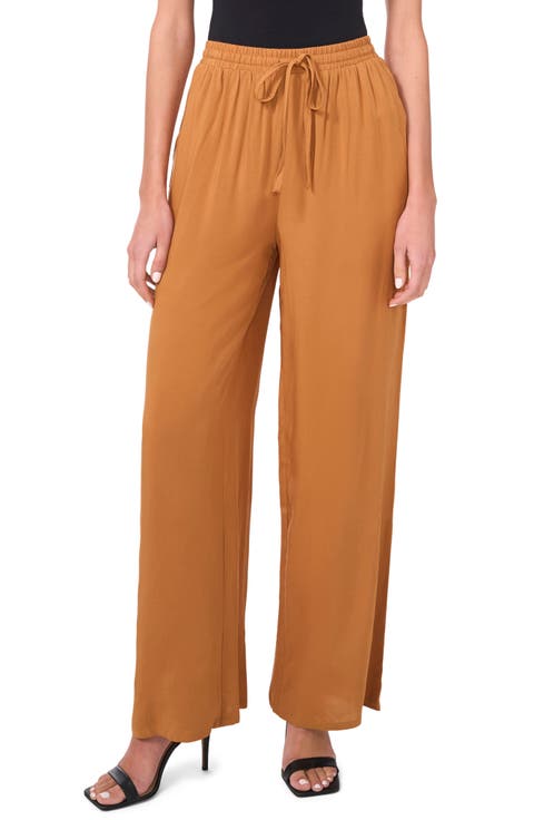Tie Waist Wide Leg Pants