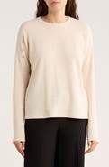 ELIE ELIE TAHARI Long Sleeve Drop Shoulder Crewneck Top