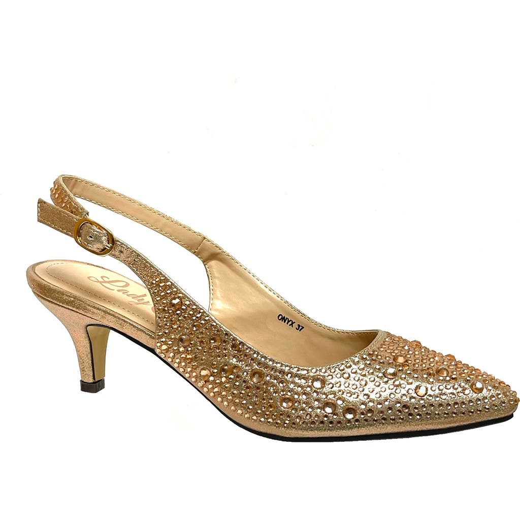 Lady Couture Onyx Rhinestone Slingback Pump In Multi
