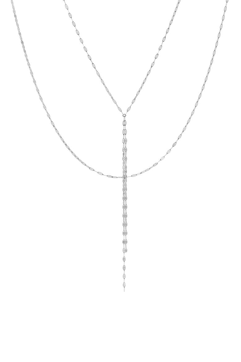 Blake 14K Gold Lariat Necklace, Alternate, color, WHITE GOLD