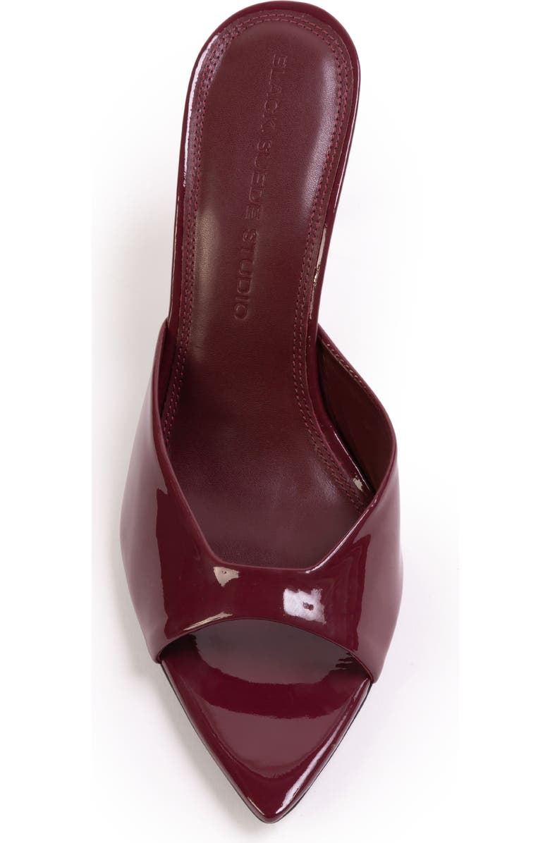 BLACK SUEDE STUDIO Brea 80 Patent Mule, Alternate, color, Ruby Patent Leather