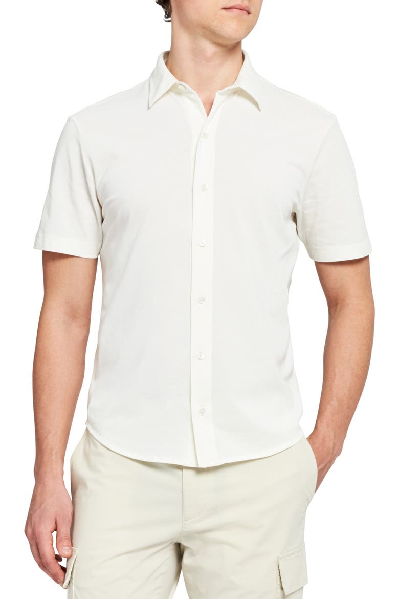 Fairway Short Sleeve Button-Up Shirt, Main, color, IVORY