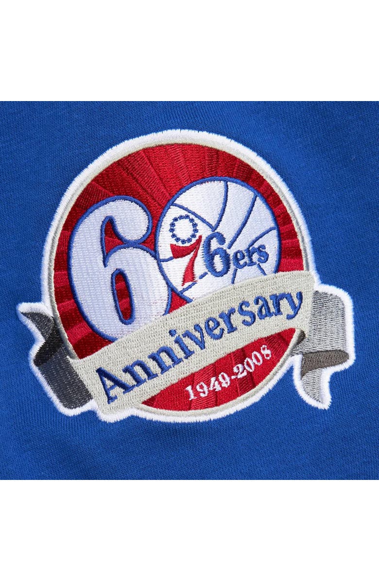 Mitchell & Ness Men's Mitchell & Ness Heather Gray Philadelphia 76ers Hardwood Classics All Over 4.0 Pullover Sweatshirt, Alternate, color, Heather Gray