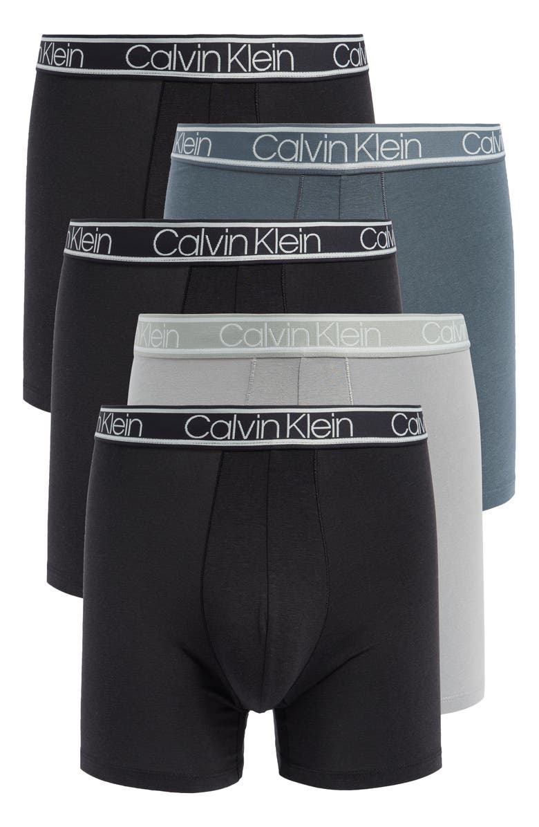 Calvin Klein 5-Pack Boxer Briefs, Main, color,