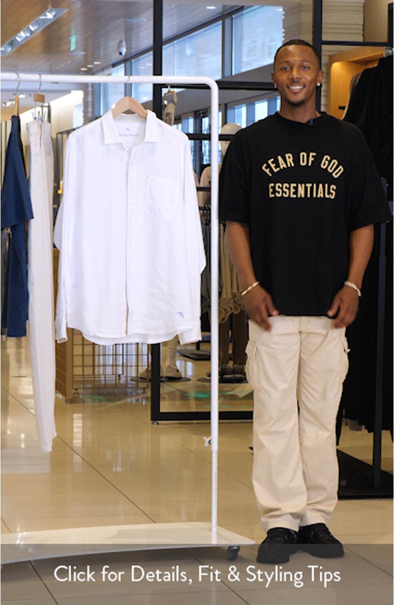 Paradise Breezer Linen Button-Up Shirt, sales video thumbnail