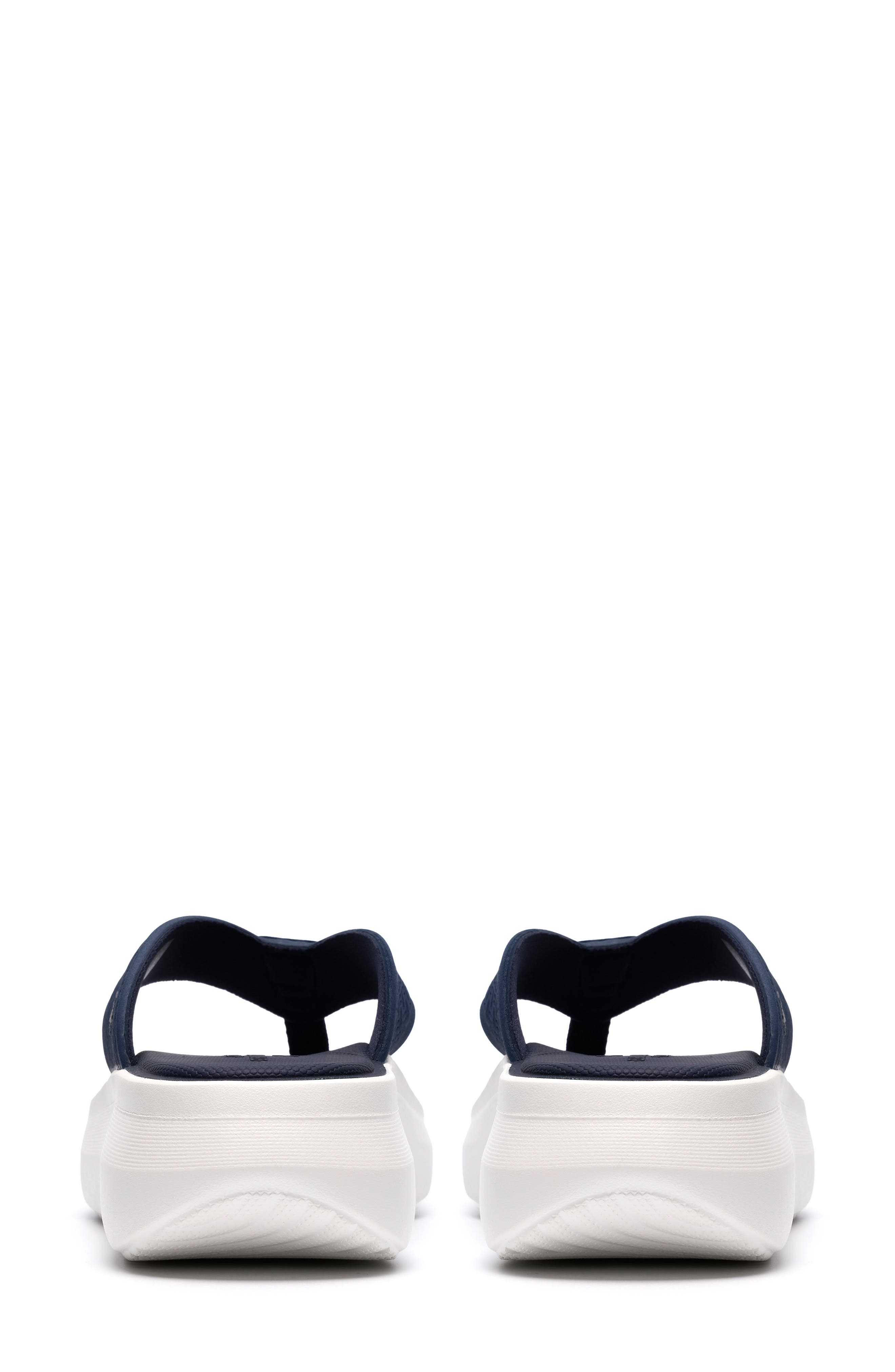 Clarks<sup>®</sup> Solvana Thong Toe Platform Sandal, Alternate, color, Navy