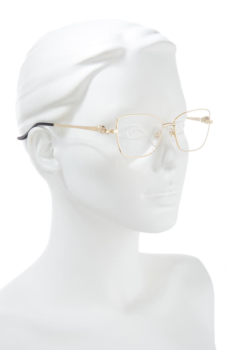 Cartier 55mm Rectangular Optical Glasses, Alternate, color, 